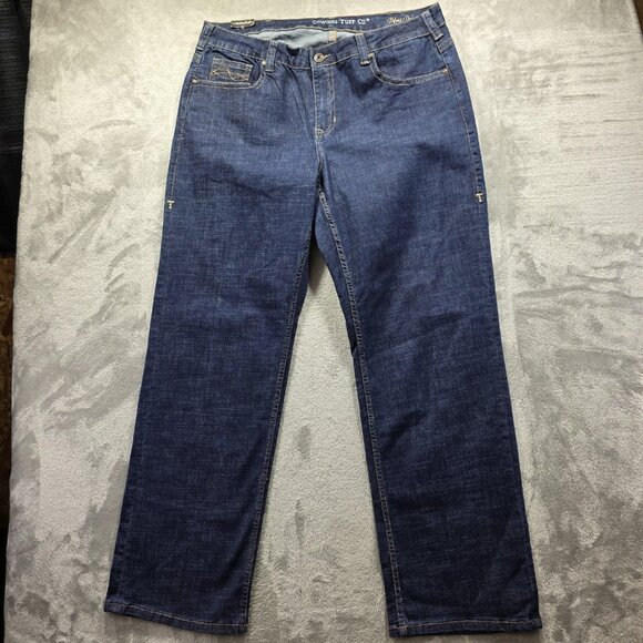Cowgirl Tuff Co Jeans Womens 36x33 Blue Denim Demi Delux Tuff Flex Western - Picture 1 of 11